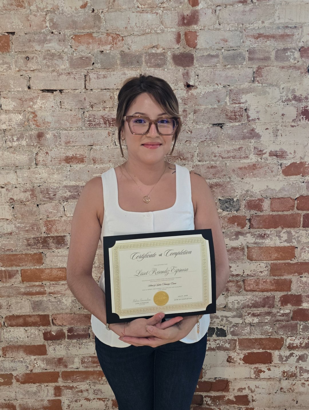 Student lash work by Liz